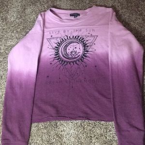 Fifth sun long sleeve purple and pink shirt.